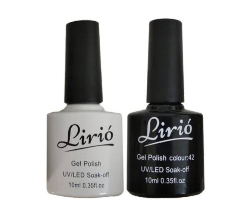 Esmalte em gel Lírio - PRETO /BRANCO PURISSIMO