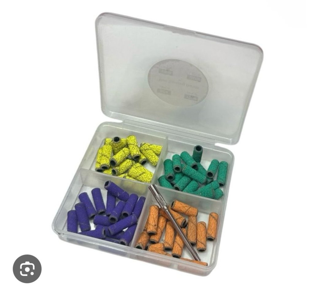 Kit refil de lixa fina broca mandril 