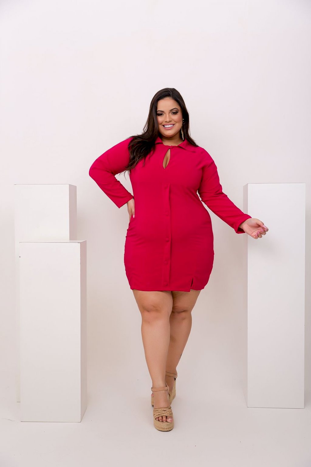 Vestido botões. Ref 113