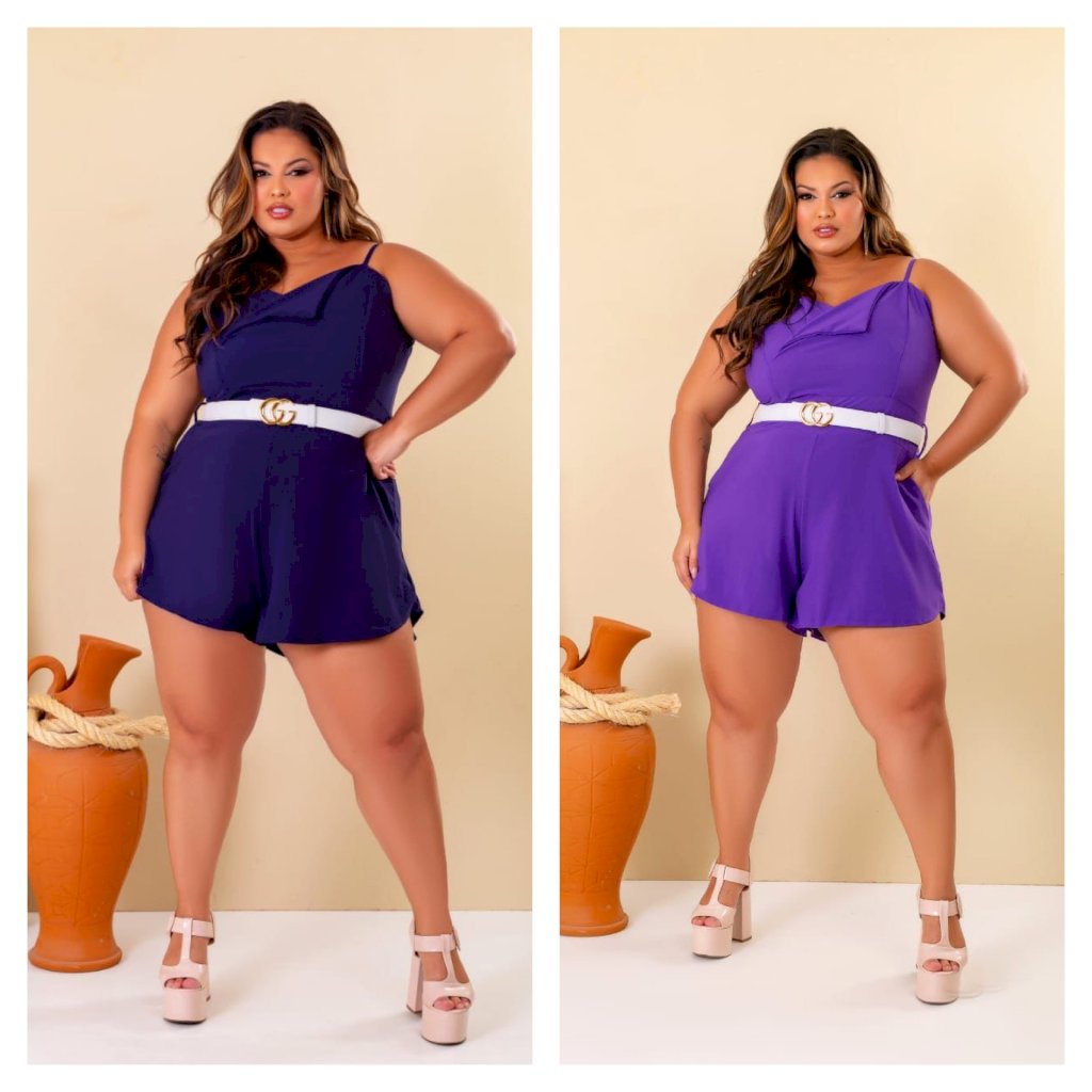 Macaquinho com cinto. Ref: 679