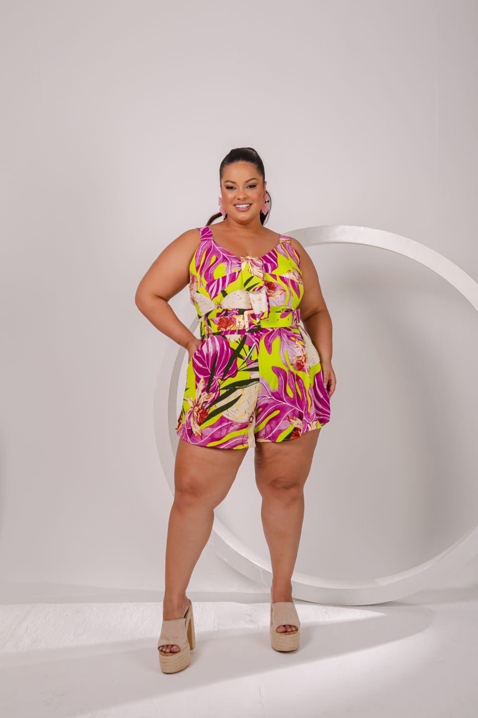 Macaquinho estampado. Ref: 1251