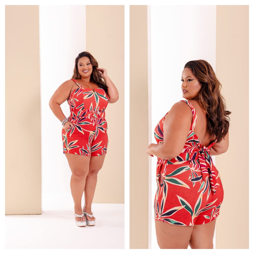 Macaq.  Em V estampado.  Ref: 1411