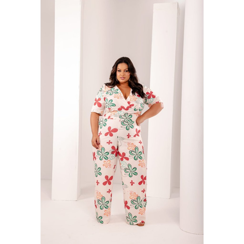 Macacão longo estampado. 1436