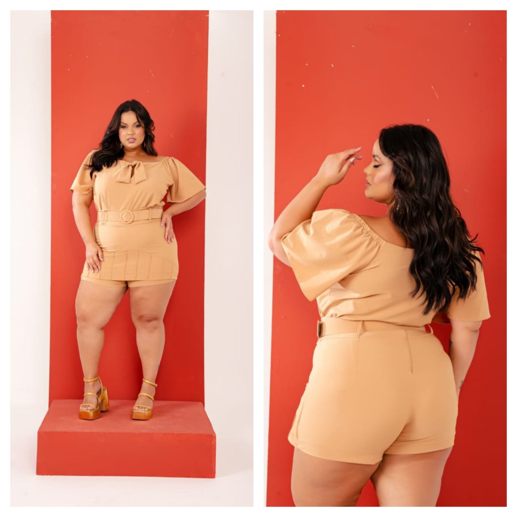 Conj. Short saia e blusa com manga. Ref: 1461