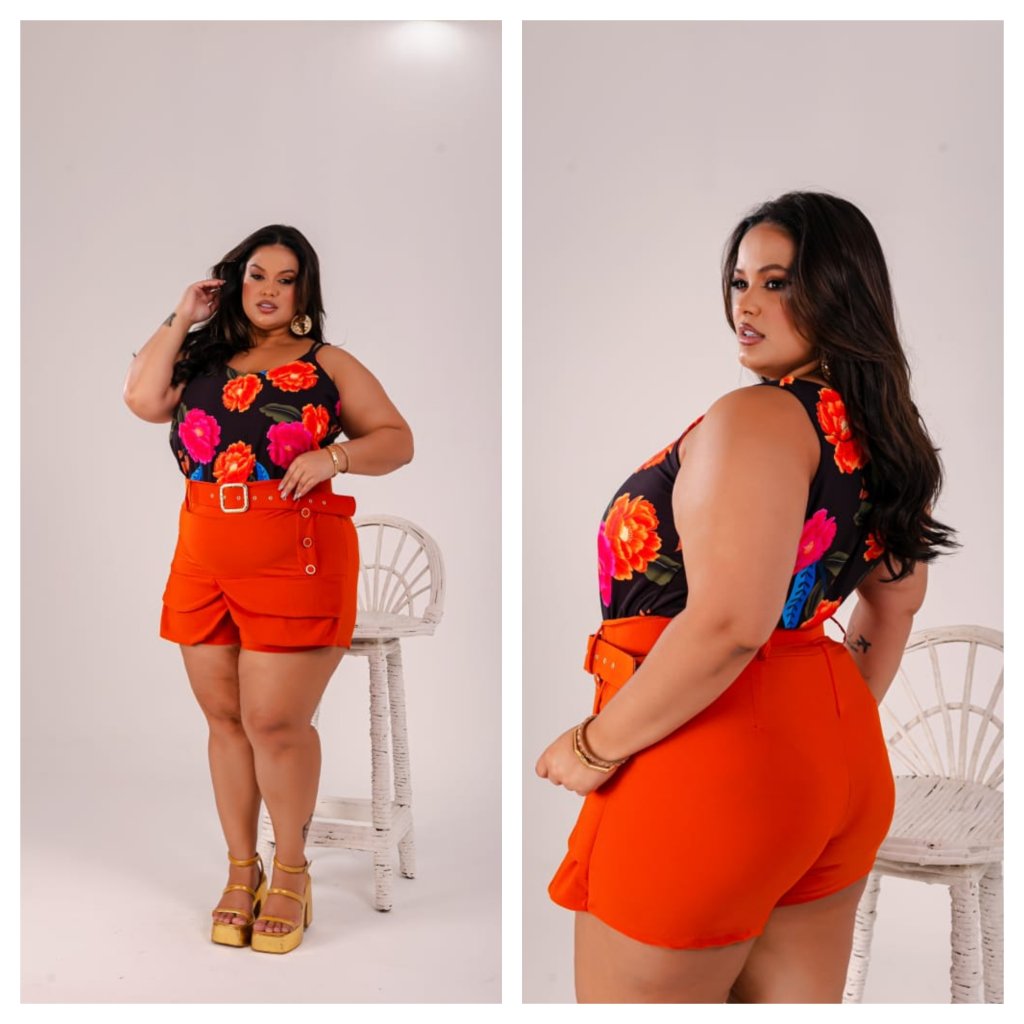 Conj. De short saia e blusa. Ref: 1482