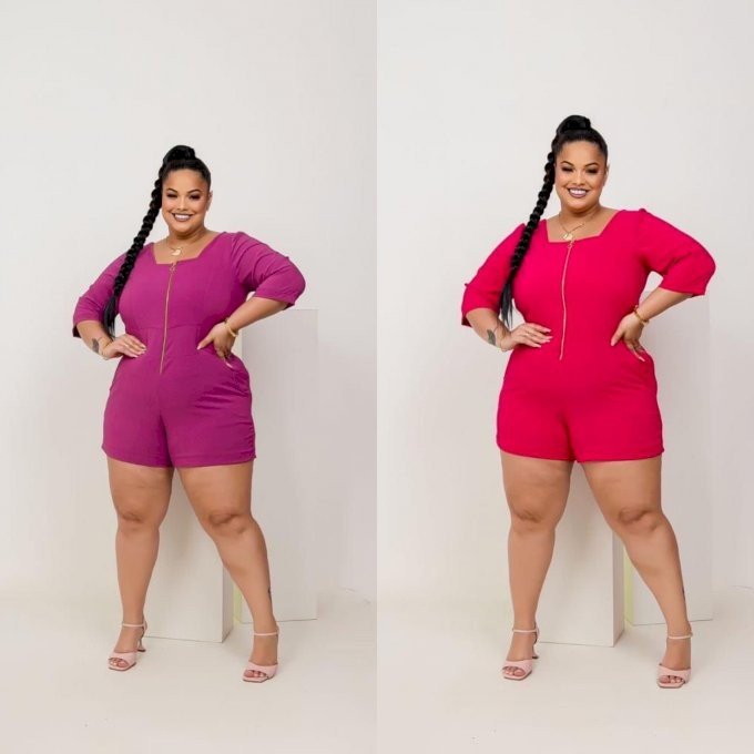 Macacão zíper. Ref 241