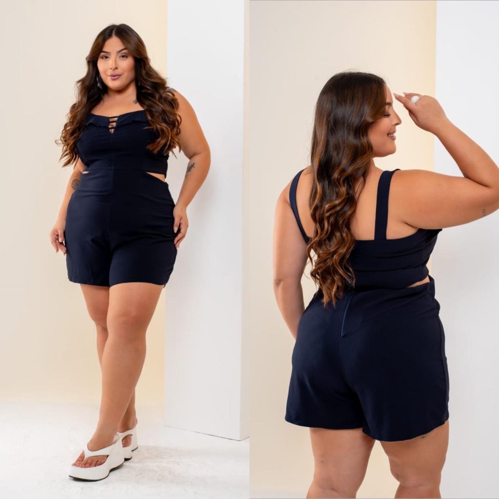 Macaquinho alça abertura na lateral Ref:1705