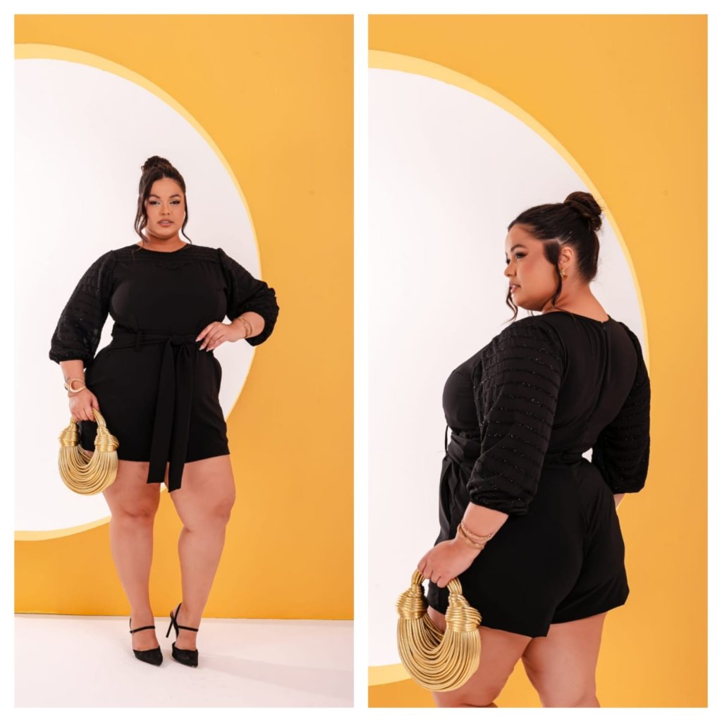 Macaquinho manga longa + faixa Ref:1733