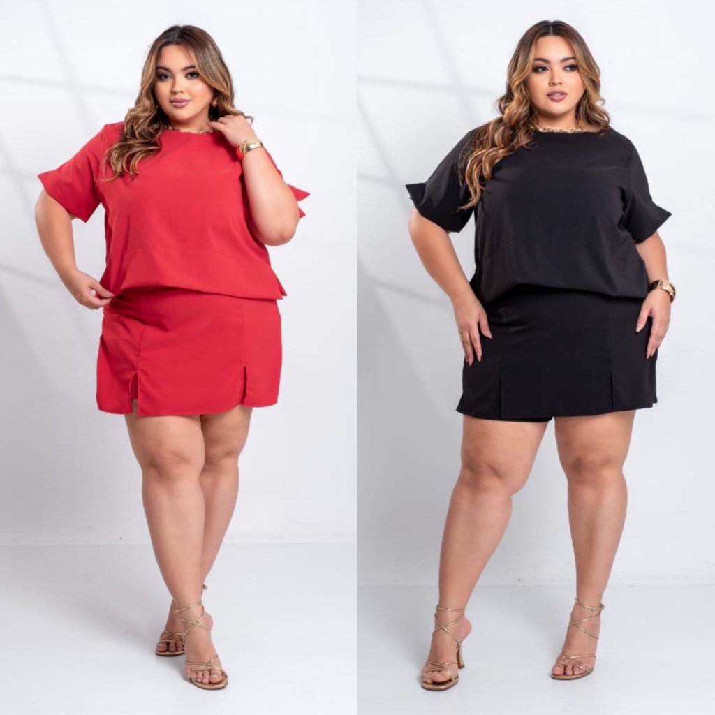 Conj. Short saia e blusa. Ref: 1768