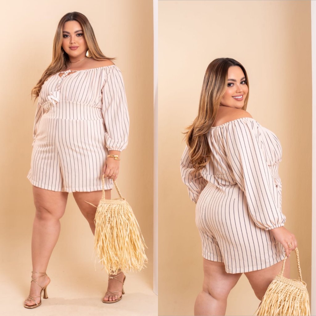 Macaquinho ciganinha listrado ref 1814