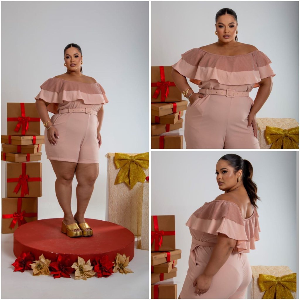 Macaquinho ciganinha com tulê ref1908