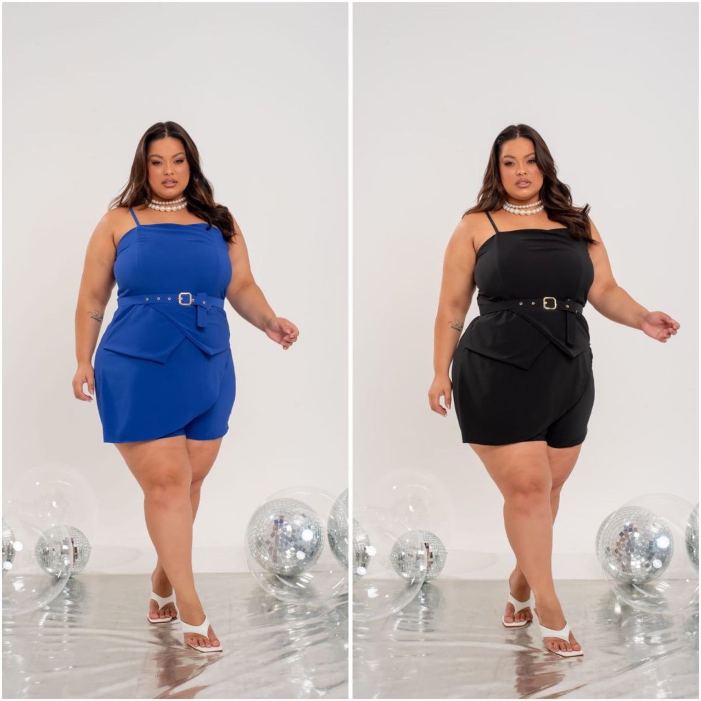 Macaquinho com cinto. Ref: 1932