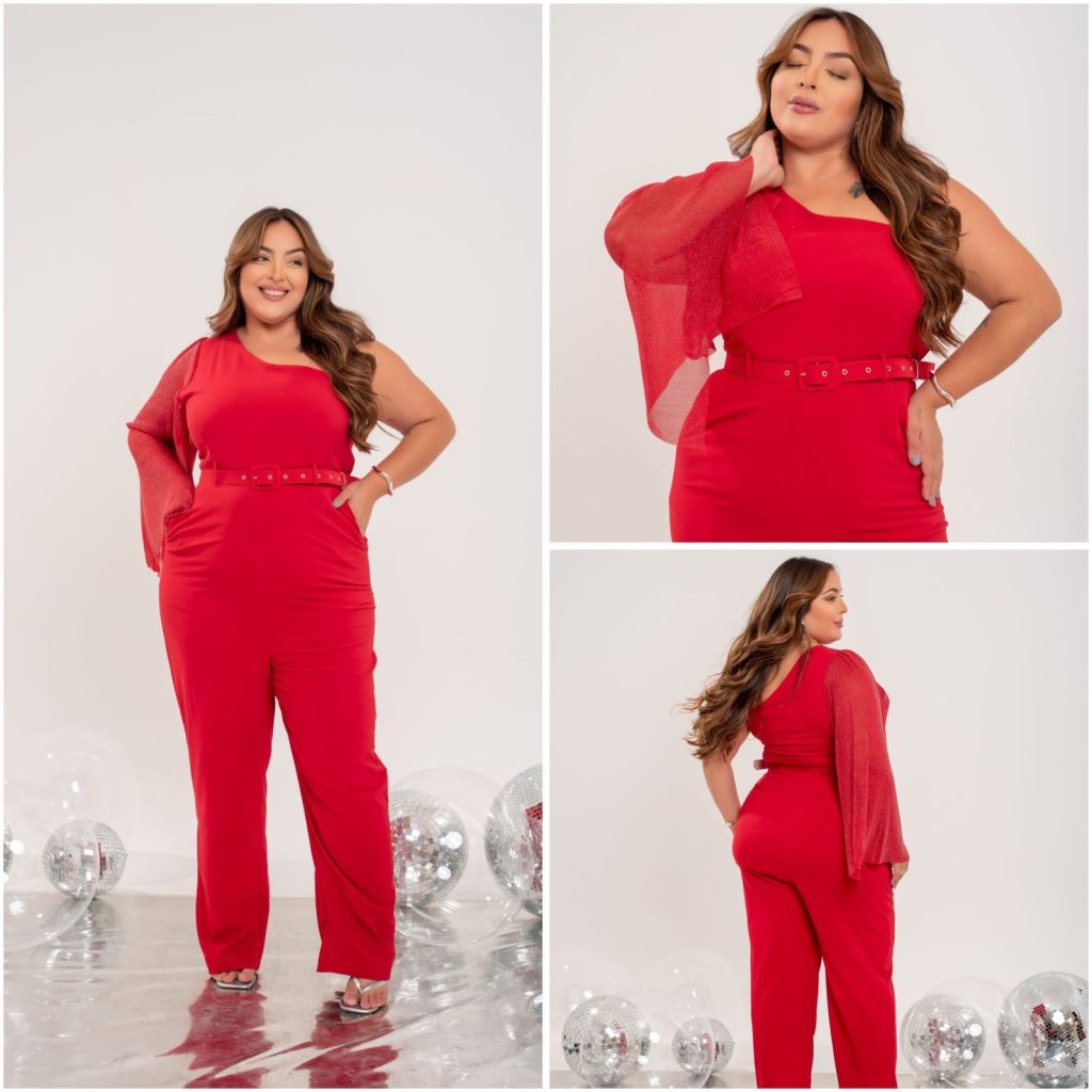 Macacão longo Midsize 1 manga com tule. 1935