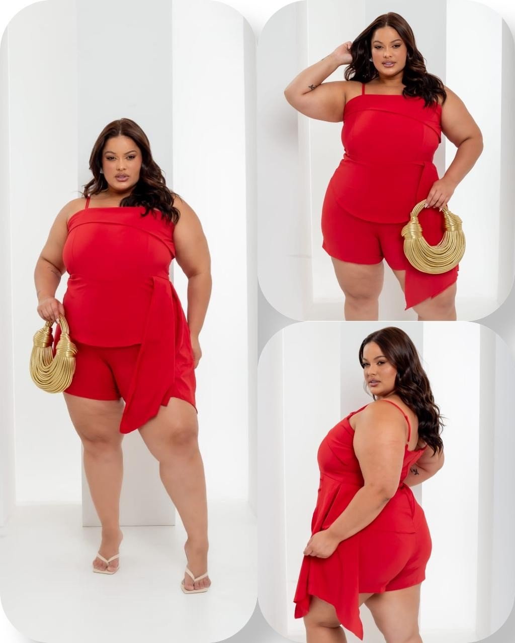 Macaquinho alça + detalhe na lateral ref1974