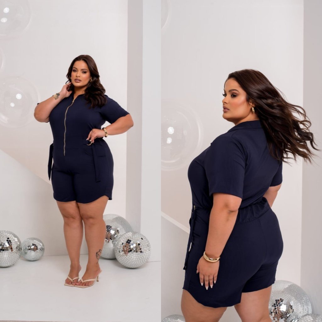 macaquinho manga+ zíper ref1985