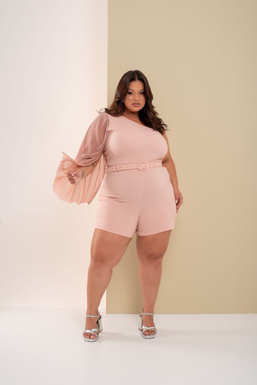 Macaquinho 1 manga longa de tulê ref1910