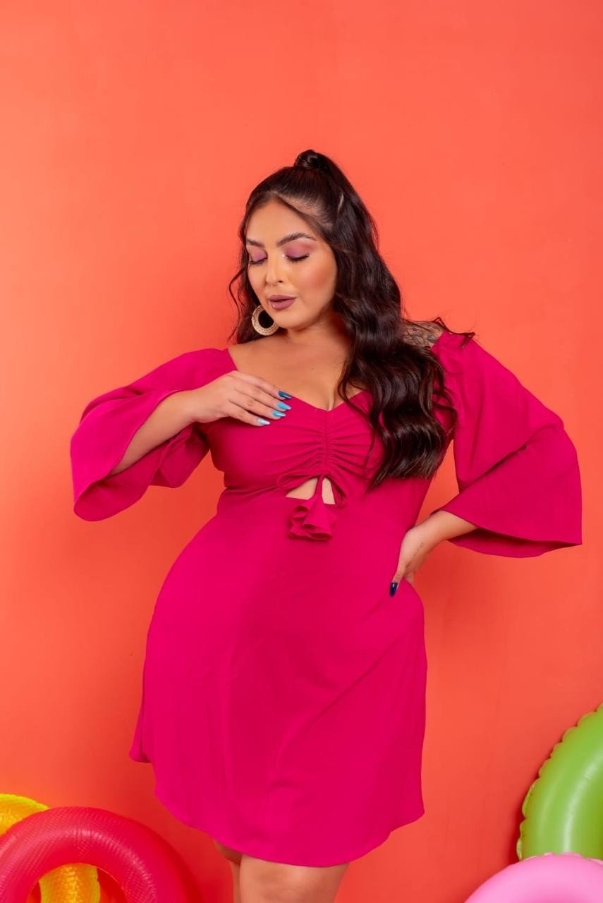 Vestido midsize manga larga. Ref: 1380