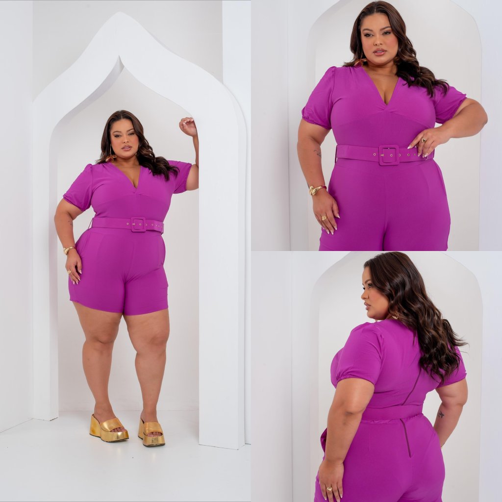 Macaquinho manga elástico ref2041