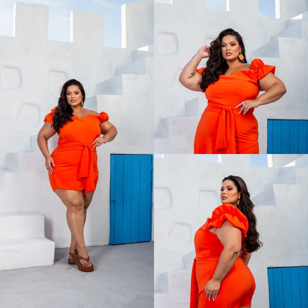 Macaquinho manga franzido + faixa ref2047