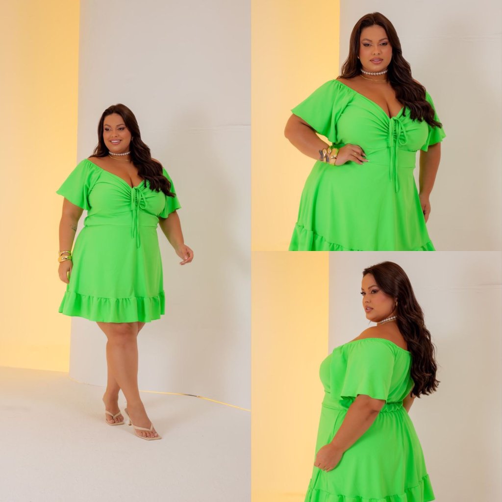 Macaquinho vestido com viés regulador liso. Ref: 2085