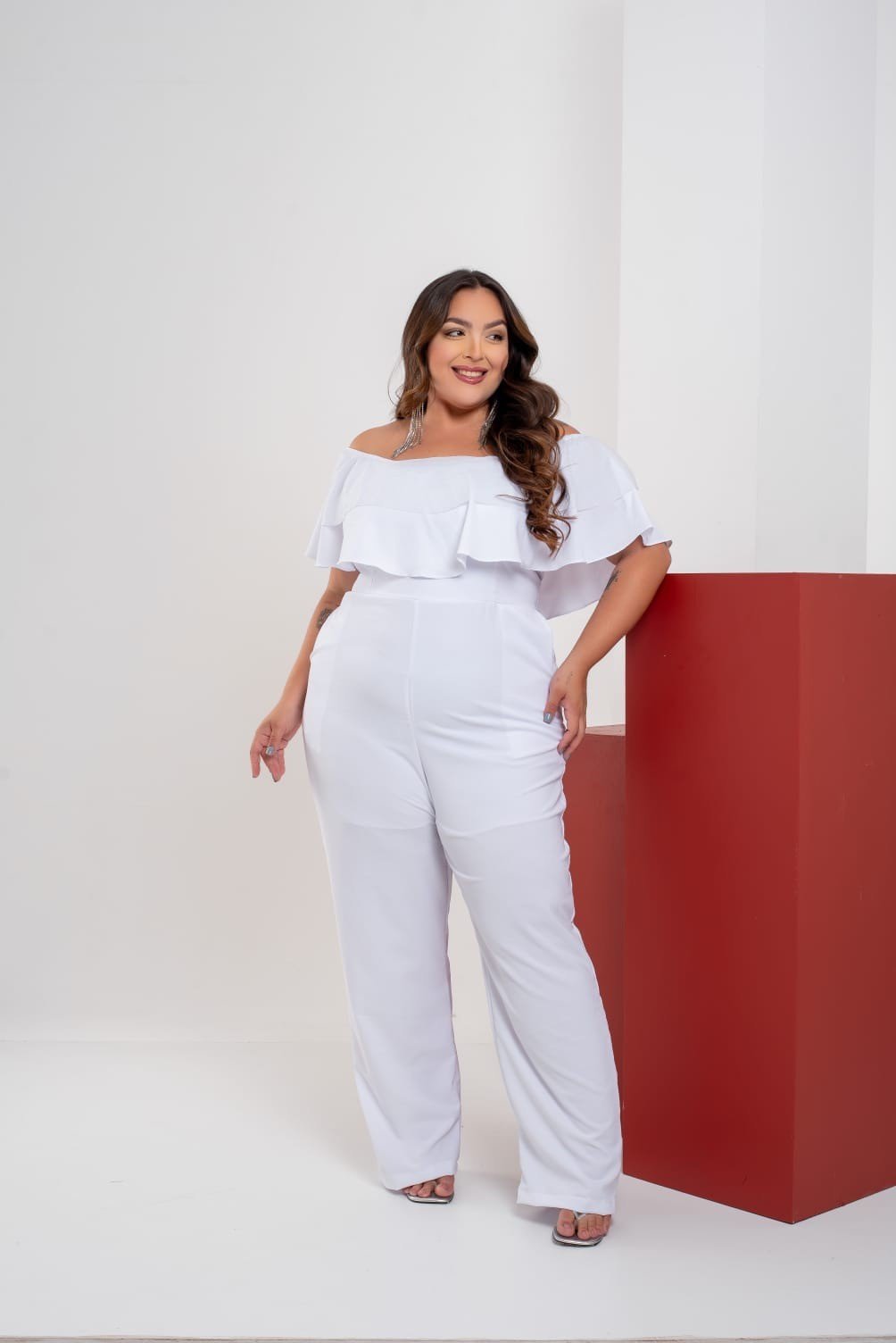 Macacão MIDSIZE ombro a ombro tulê ref2103