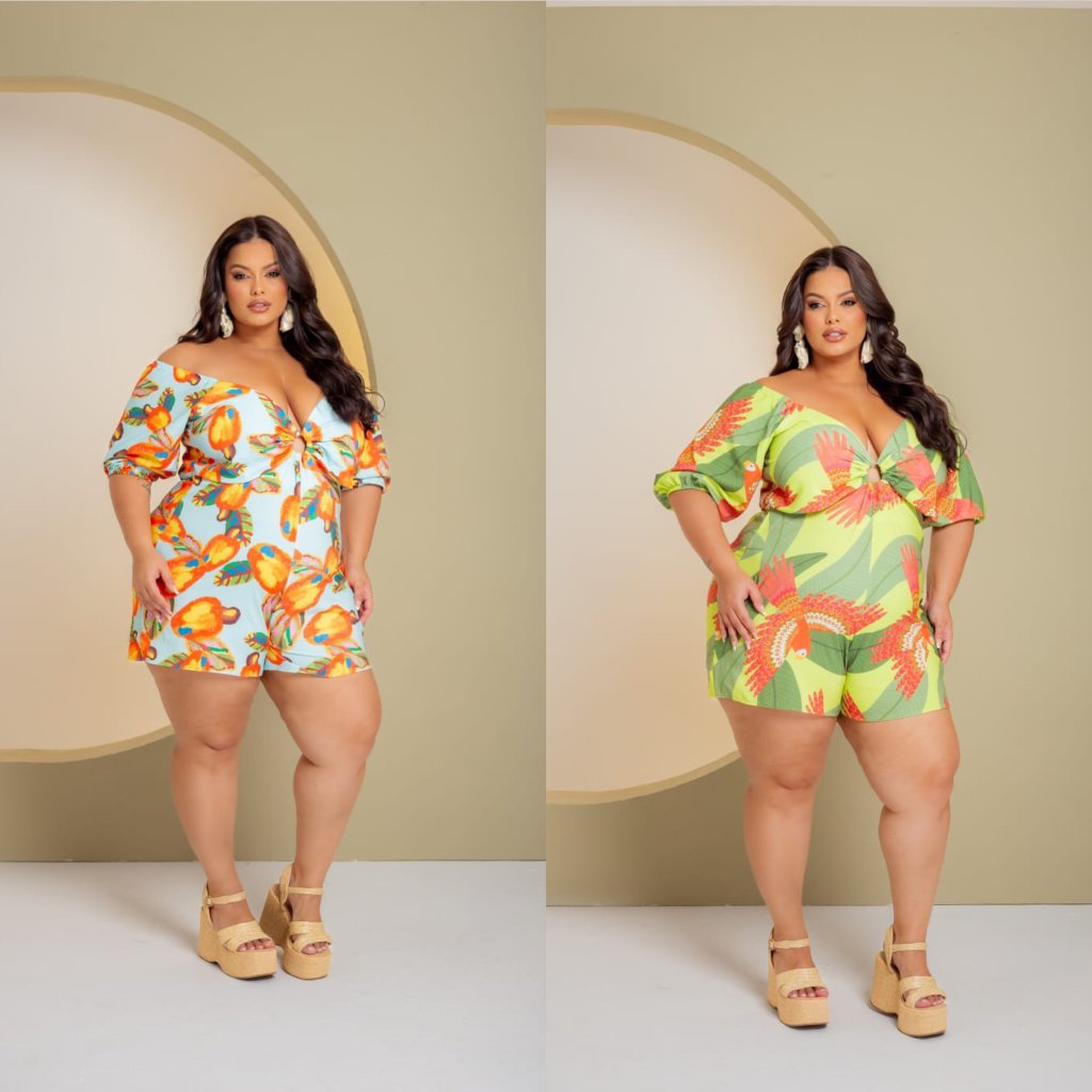 Macaquinho manga longa com argola no meio ref2104