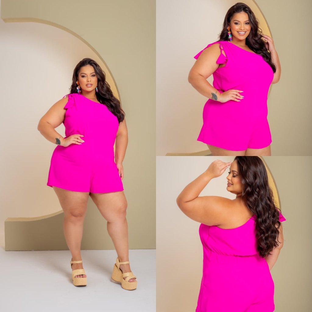 Macaquinho 1 ombro com viés na alça ref2112