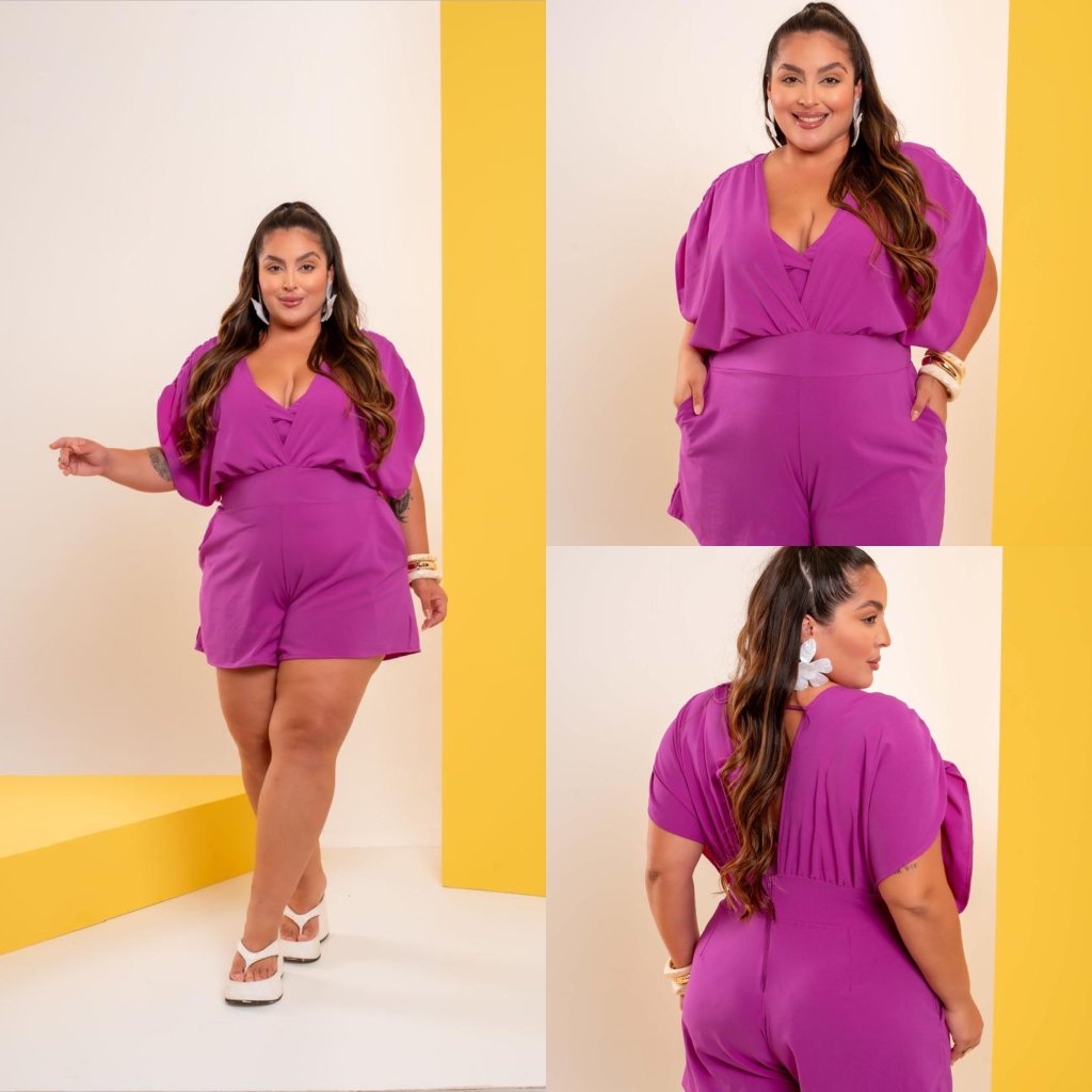 Macaquinho MIDSIZE manga + cropped por dentro ref2124