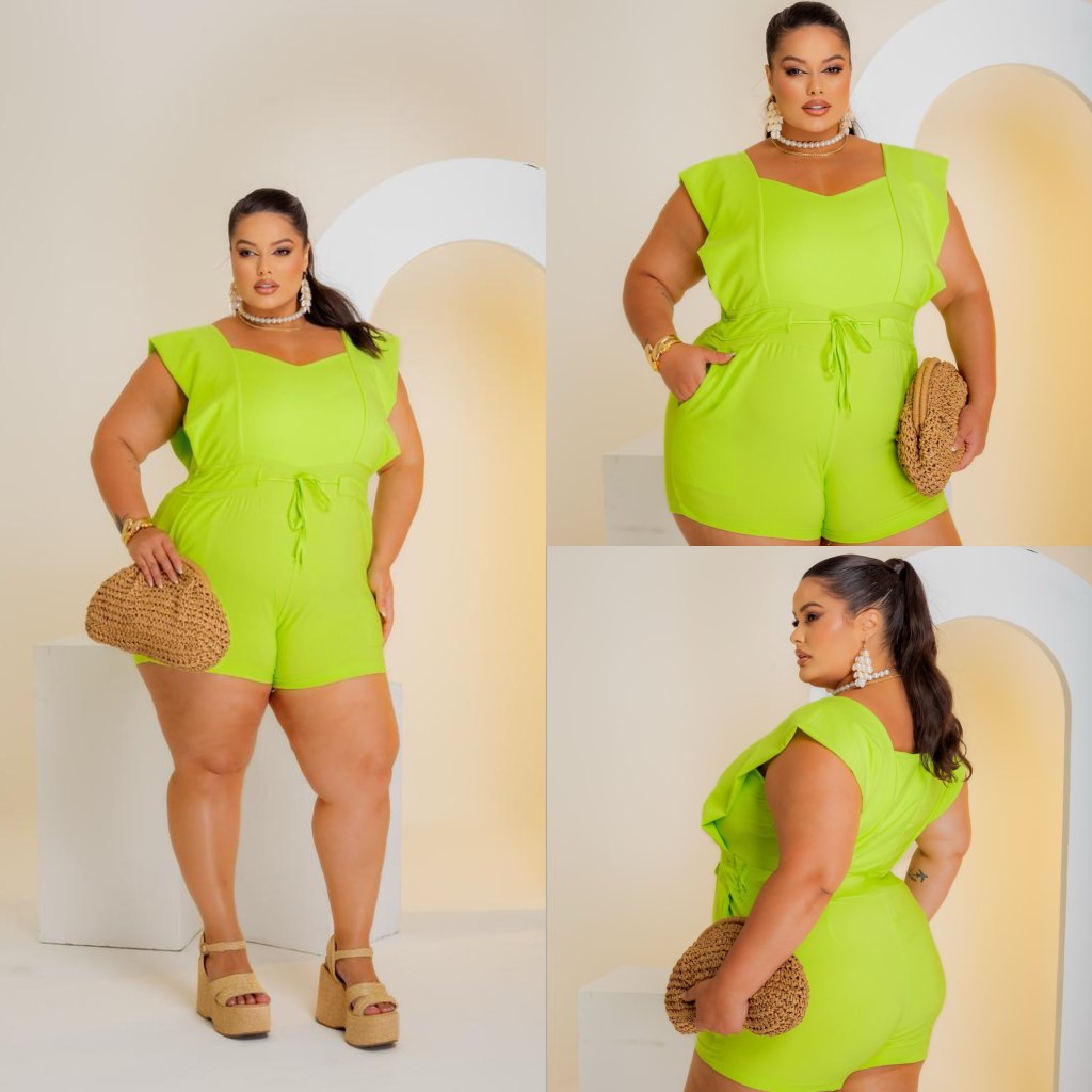 Macaquinho alça larga + viés na cintura ref2134