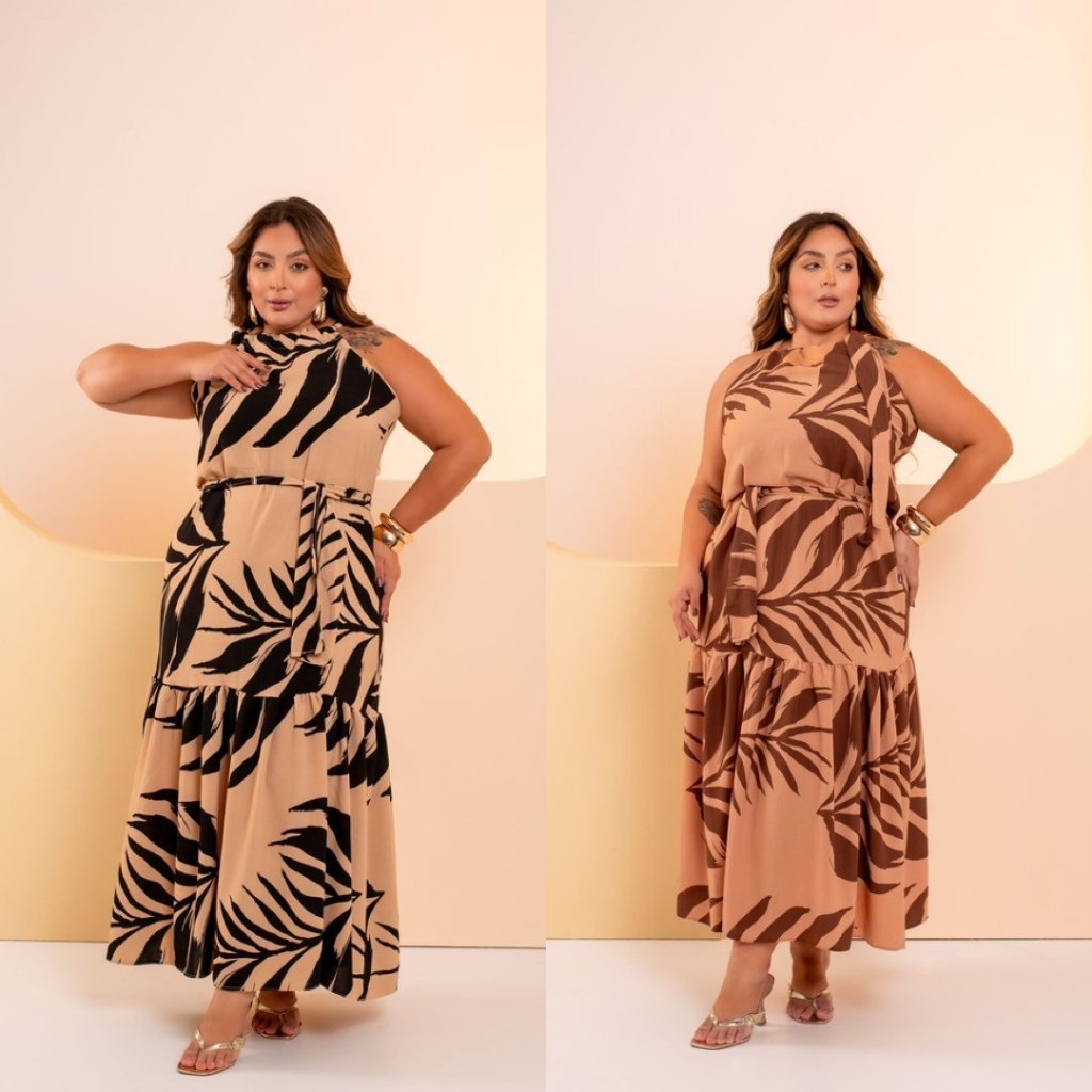 Vestido longo MIDSIZE c/faixa ref2159