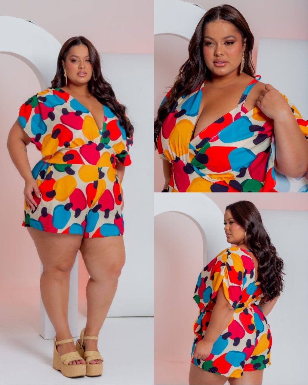 Macaquinho manga + cropped por dentro ref2163