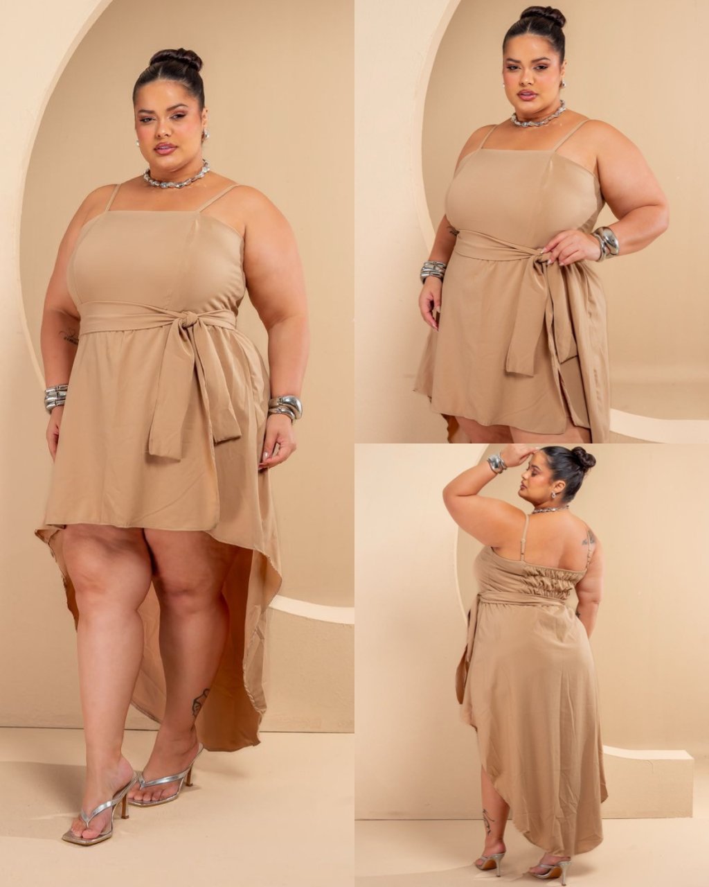 Macacão com calda atrás +alça e faixa ref2231