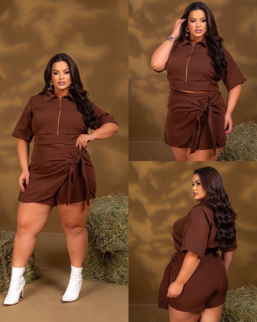Conj short PLUSSIZE 48/50