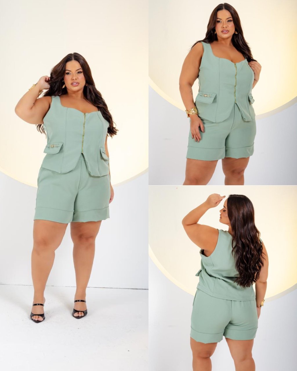 Conjunto short PLUSSIZE 48/50