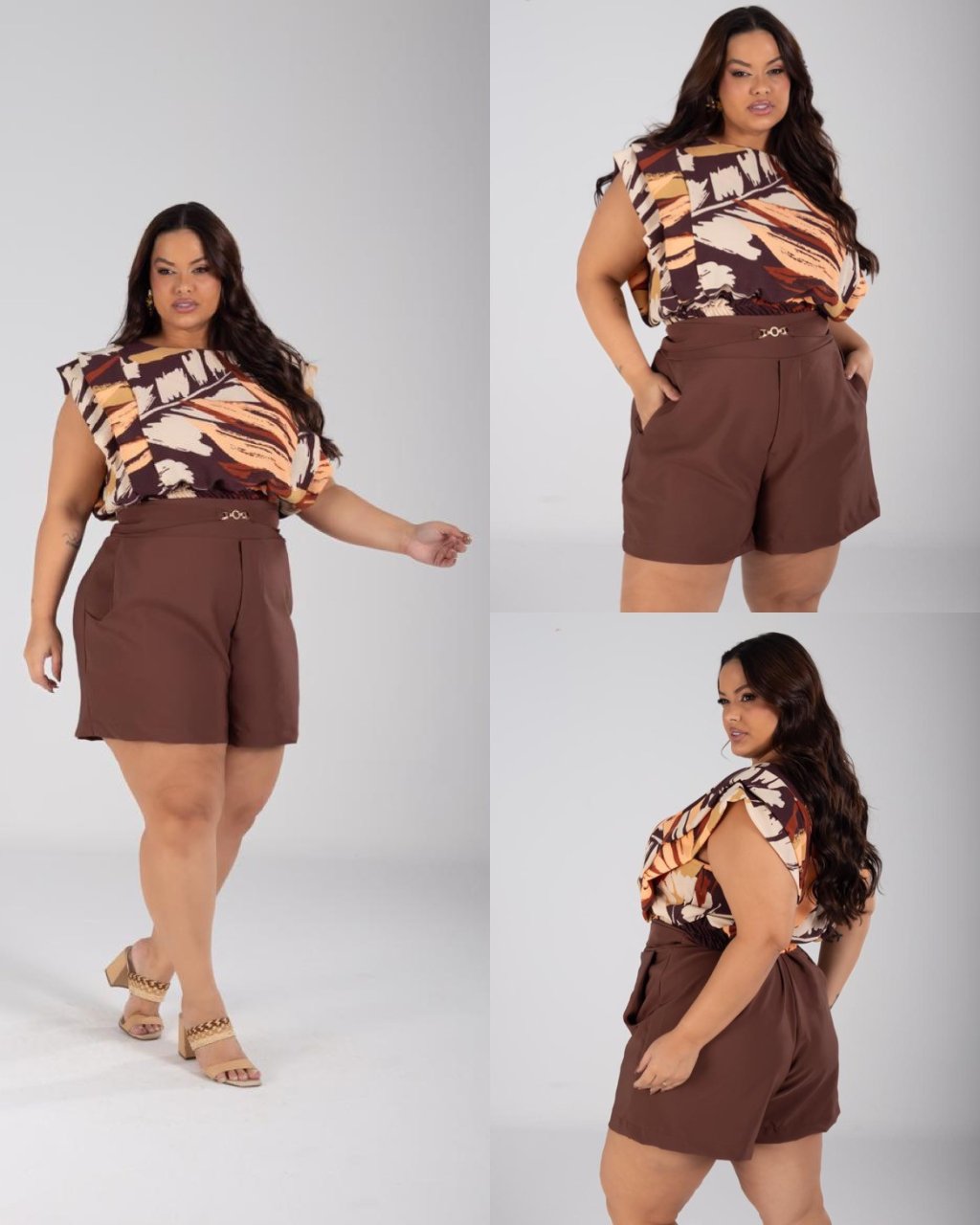 Conjunto short PLUSSIZE 48/50