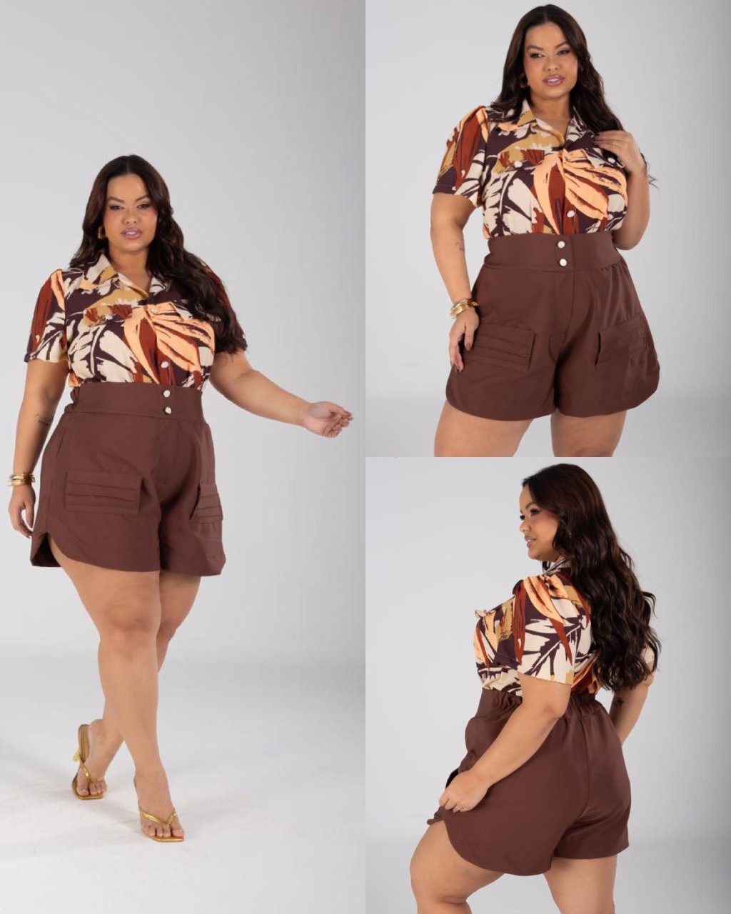 Conjunto short PLUSSIZE 48/50