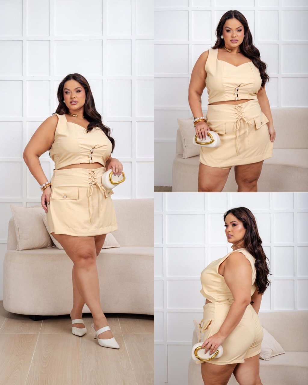 Conjunto short PLUSSIZE ref2745