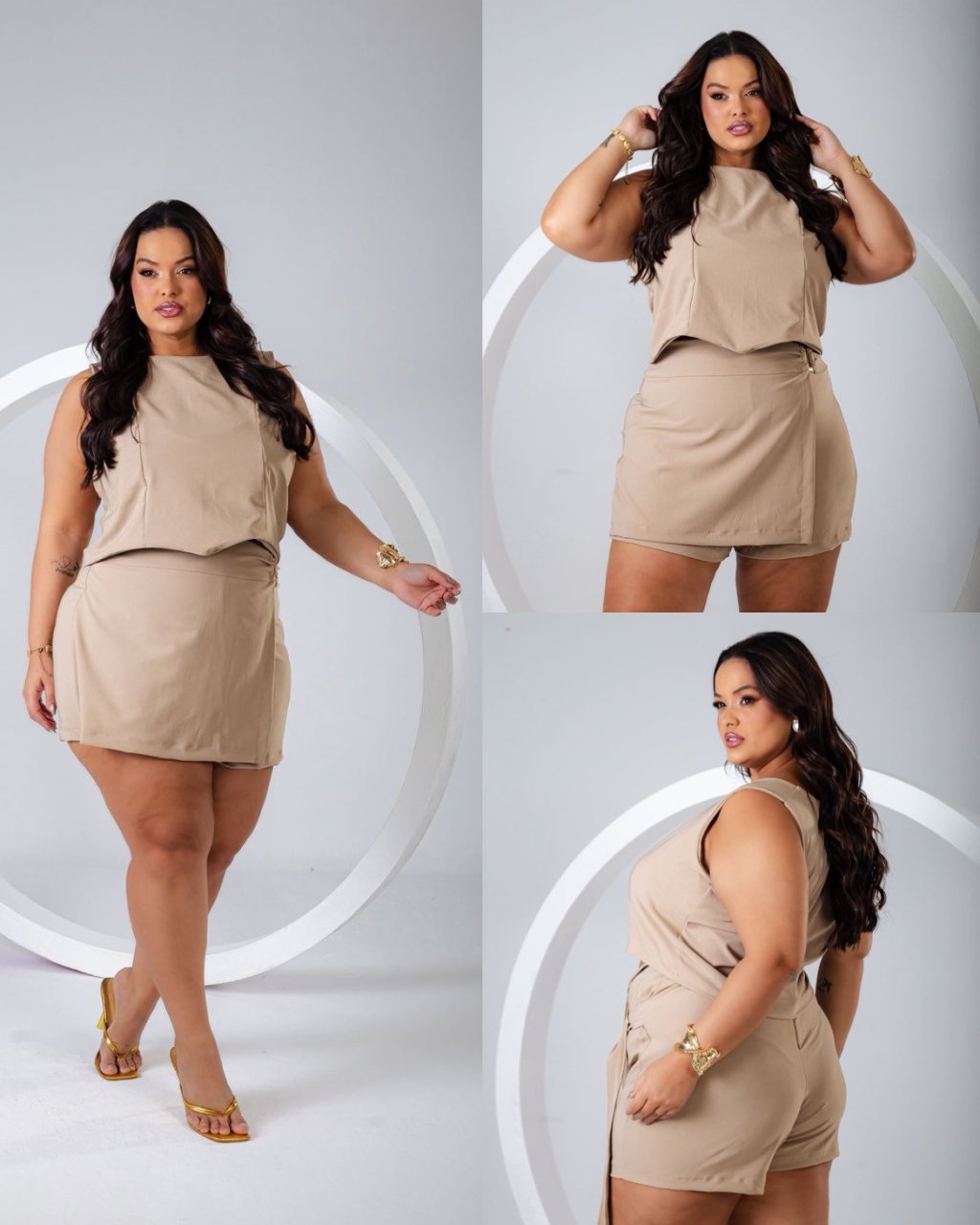 Conjunto short PLUSSIZE ref2755