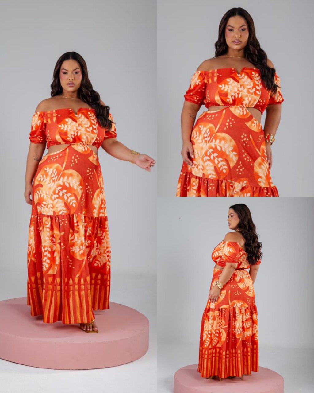 Vestido longo PLUSSIZE 48/50 ref2769