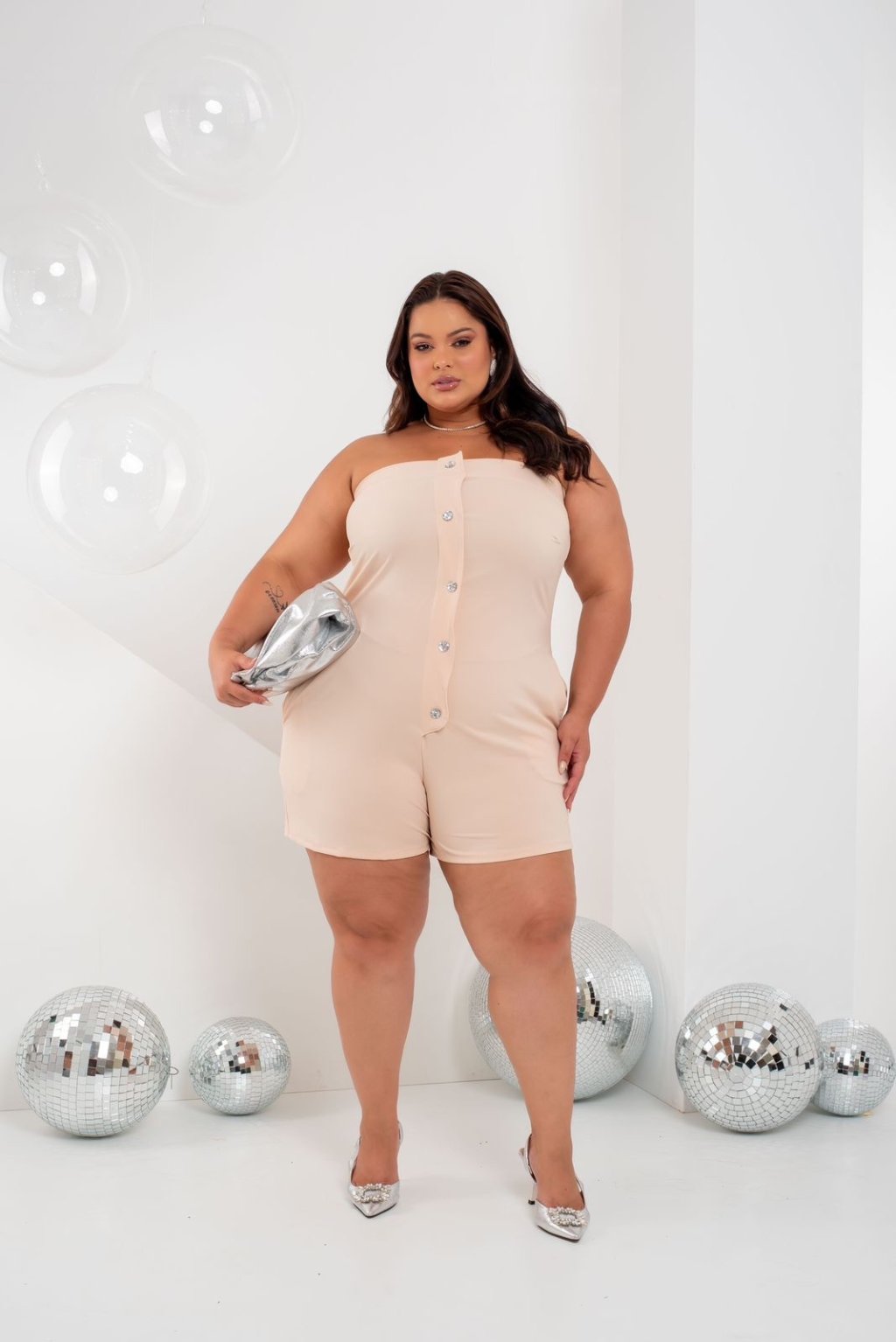 Macaquinho tomara que caia +botão ref2036