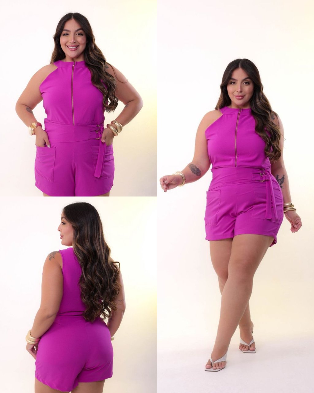 Macaquinho MIDSIZE zíper . Ref: 2840