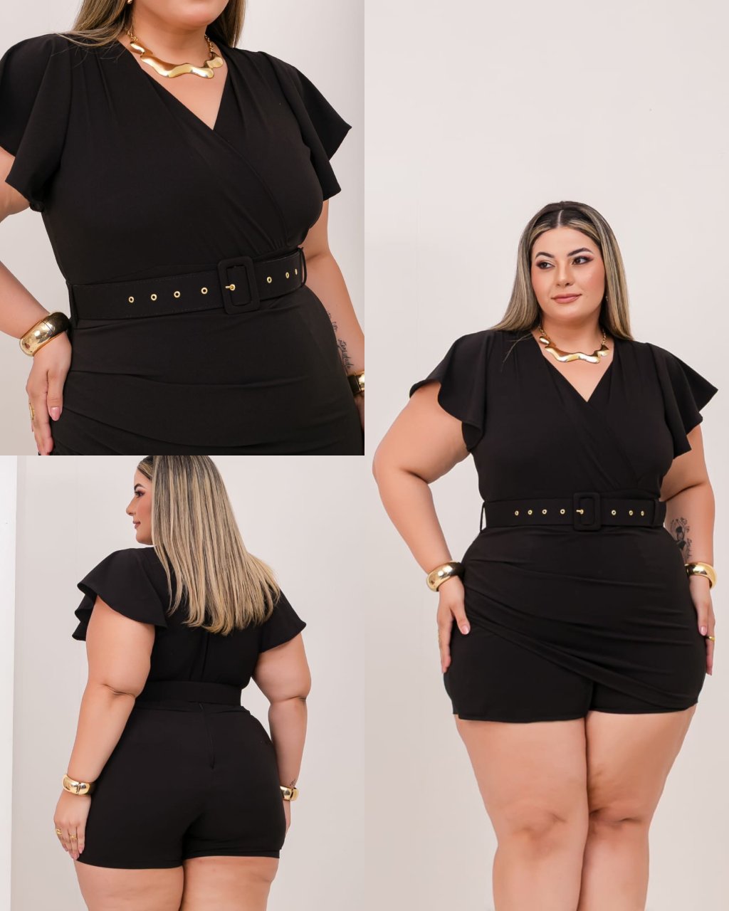 Macaquinho PLUS SIZE. Ref: 2857