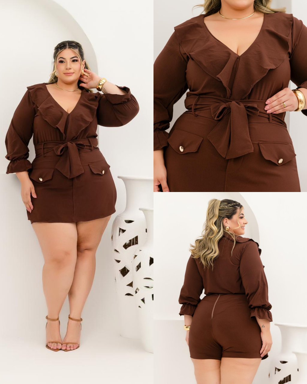 Conjunto short PLUSSIZE 48/50 ref2887