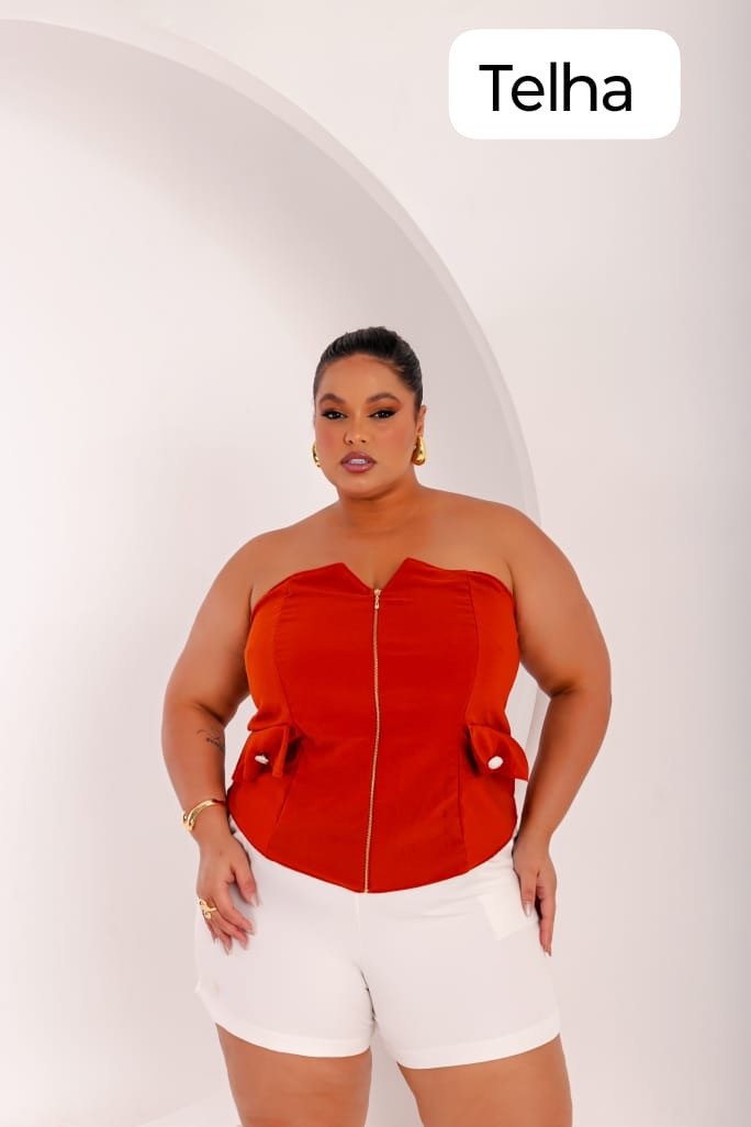 Blusa com zíper. Ref: 1542