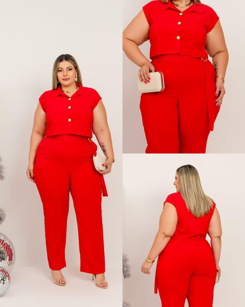 Conjunto de calça PLUSSIZE 48/50. Ref: 2962