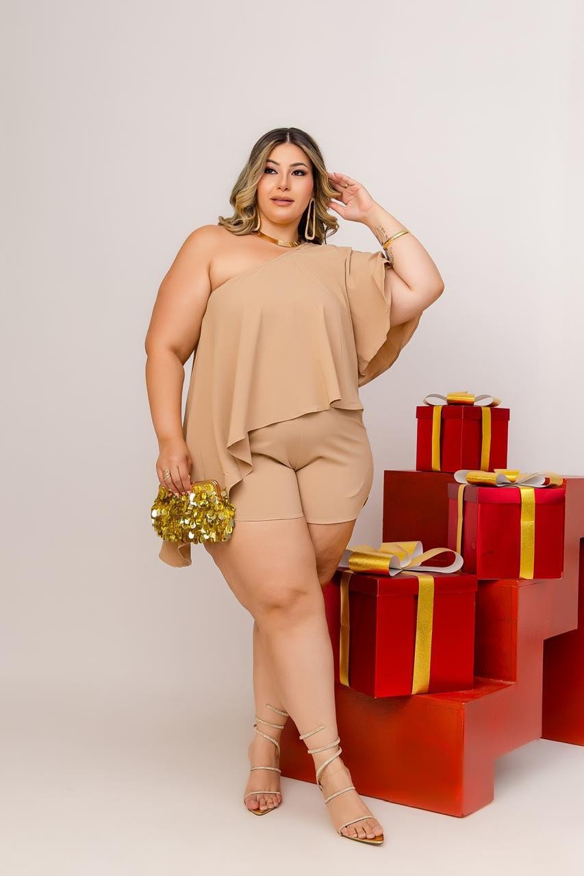 Conjunto short e blusa PLUSSIZE 48/50. Ref: 2969