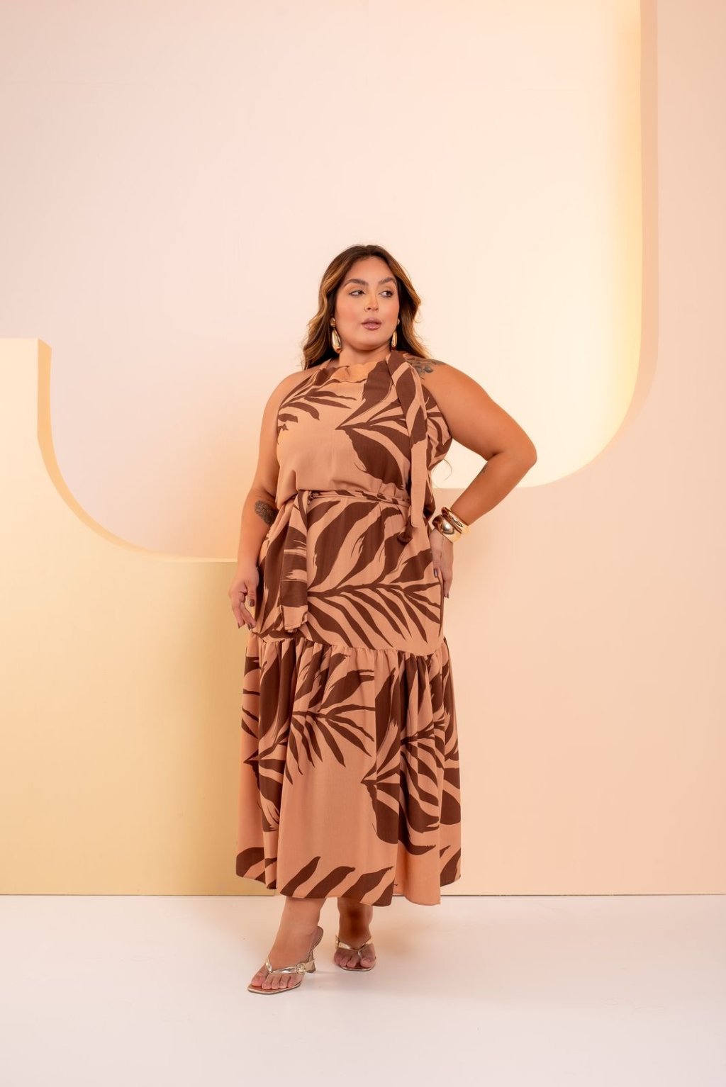 Vestido longo MIDSIZE c/faixa ref2159