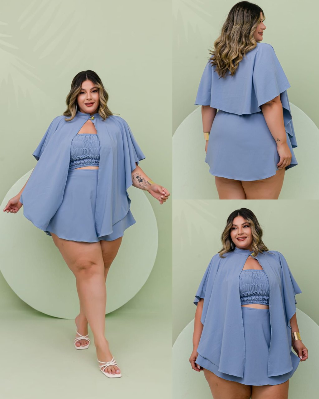 Conjunto 3 peças Plussize 48/50