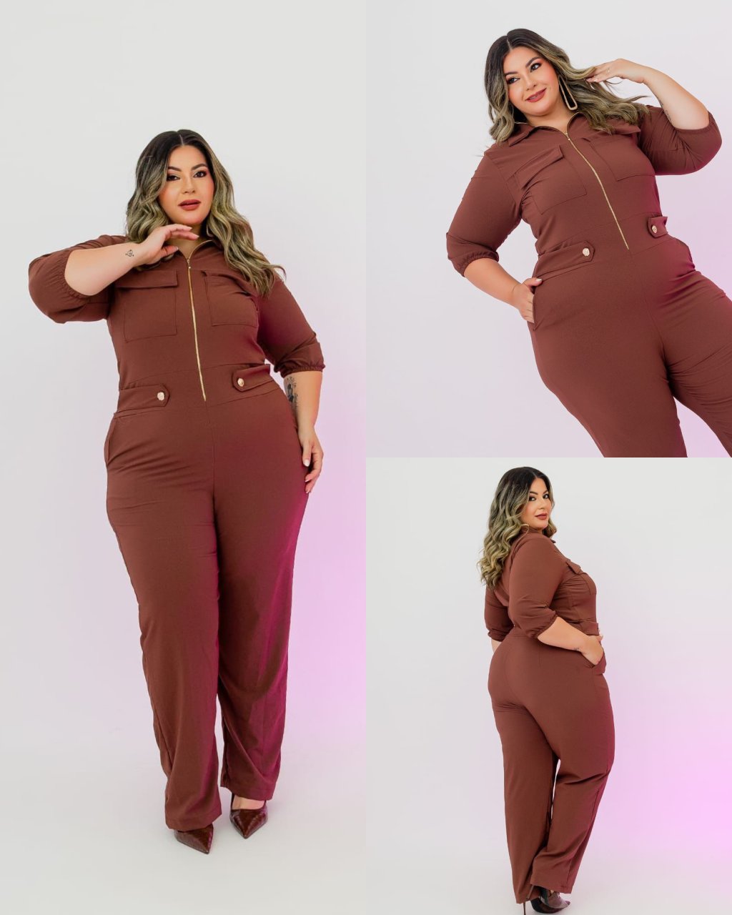 Macacão longo Plussize 48/50