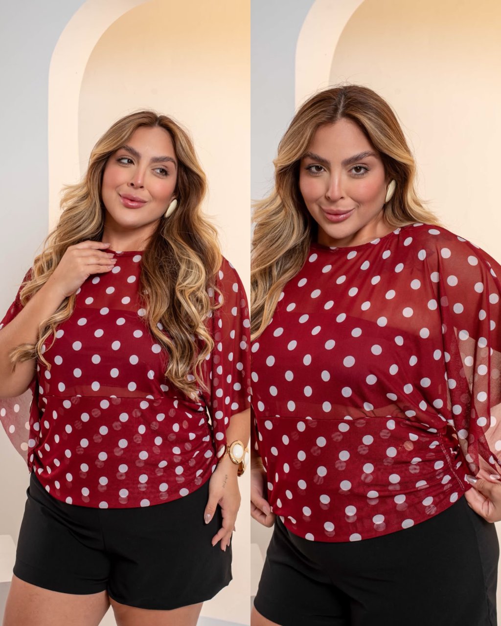 Blusa Tulê de poá midsize 44/46